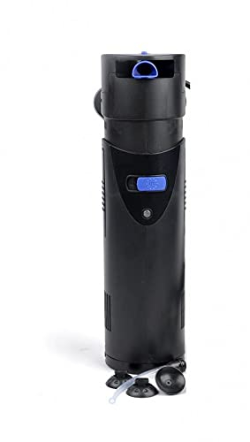 AquaOne Aquarium Filter inkl. 9 Watt UVC Lampe I Hochwertiger Innenfilter CUP-809 für Aquarien bis 750 Liter I Max. Durchfluss: 700 L/h I Filterpumpe mit UV Klärer I Aquariumpumpe
