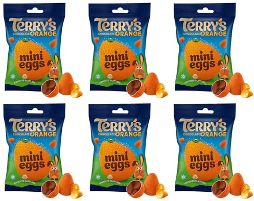 6x Easter Terrys Chocolate Orange Mini Eggs 70g Easter Chocolate Bundle For Women Men and Kids By Experts Supplies