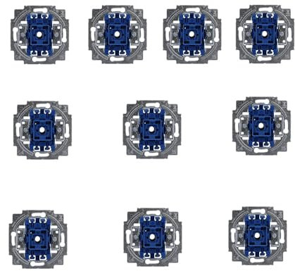 10 StückBusch-Jaeger 2000/6 US Wippschalter-Einsatz Aus- und Wechselschaltung