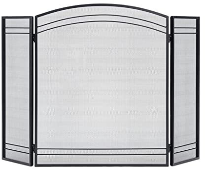 Pantalla para Chimenea Pantalla para Chimenea Estilo Moderno Pantalla para Chimenea de Tres Pliegues Rejilla Pantallas para Chimenea Pantalla de Chispa Decorativa Valla Chimenea Malla contra Chispas