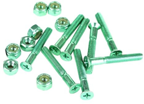 AMEEDA Skateboard Hardware Kit 8 stycken skateboardskruvar för installation av lastbilar, skateboardlastbilar, guldpläterade skruvar, hårdvara, 38 mm