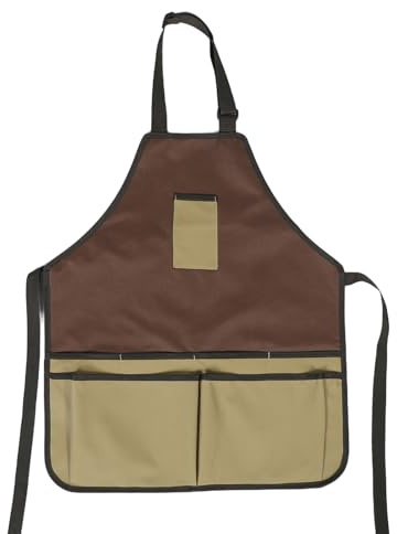 BESPORTBLE Tablier de Jardinage Imperméable en Tissu Oxford Tablier avec Poches pour Outils et Récolte Unisexe Protection Résistante Jardinage Cueillette Extérieure