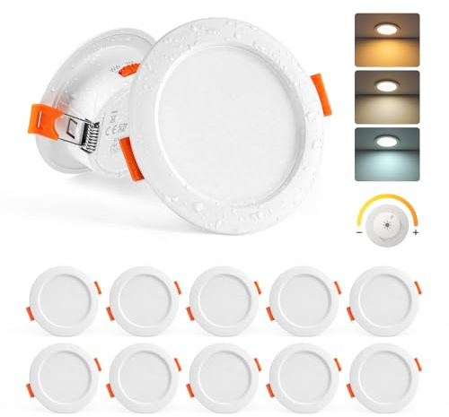 Sanyoung Einbaustrahler LED Dimmbar, 5W LED Spots 230V, 3CCT, 10er Set