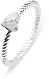 PAUL HEWITT Damen Edelstahl Ring Anchor Love - Damenring Edelstahl, Ring für Damen in Silber mit Anker-Schmuck (Silber)