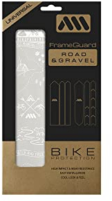 All Mountain Style Rahmenschutzfolie 200 µm - Transparente & Matte Lackschutzfolie – Micro‑Wabe PVC, selbstklebend, UV‑stabil – für Gravel & Rennrad – entwickelt in Barcelona - Bikepacking White