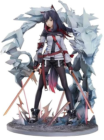 Zhongkaihua Arknights Texas figur - 27 cm stående stil statyett anime PVC modell staty dator skrivbord dekoration födelsedagspresent