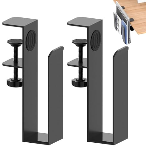 Organizador lateral de escritorio, soporte para computadora portátil de escritorio,Soporte para portátil lateral sin taladro | Ningún organizador del ordenador portátil de Hanggable del escritorio del