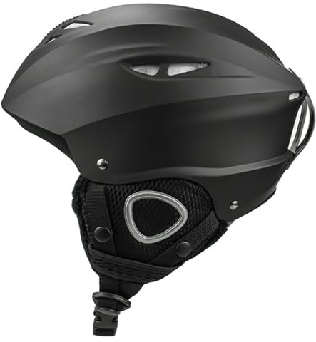 Casco de esquí, Casco de Snowboard Ajustable con Forro Grueso, para Exteriores con mentonera extraíble, de Nieve para niños, jóvenes, Hombres y Mujeres, Talla Mediana..
