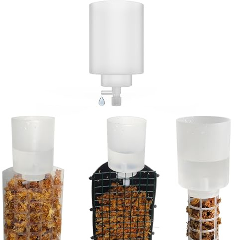 Adjustable Moss Pole Watering Dripper Pro - Self Watering Planter Insert with Flow Control, Plant Watering Globes & Devices, Slow-Release Self Watering Spikes for Monstera/Epipremnum (4, White)