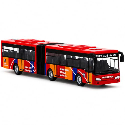 DVSWDMA Jouets de Bus pour Enfants, Voiture en Alliage Durable, Mini Voitures à Tirer Modèle de Bus de Jouets Friction Véhicules Petite à Friction pour Enfants à Partir de 1 an, Bleu
