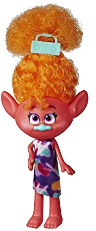DreamWorks Trolls Styling DJ Suki Fashion Puppe mit abnehmbarem Kleid und Haarschmuck, inspiriert vom Film Trolls World Tour, Mädchen ab 4 Jahren