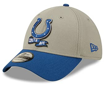 New Era Indianapolis Colts NFL 2022 Sideline Grey Blue 39Thirty Stretch Cap - M - L