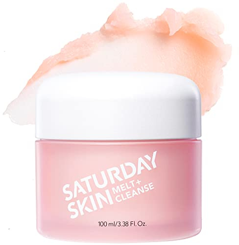 Saturday Skin Schmelzen+Reinigen Makeup-Entferner Balm Tägliche Säuberung Gesichtsbalsam zu Öl Double Gesichtsreinigung Vegan Entferner wasserdicht Makeup and Mascara- 3.38Fl.Oz.