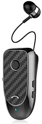 Auricolari Clip on Bluetooth R9000 con microfono, Cuffie Auricolare Clip-on con Cavo Retrattile, Cuffie clip intrauricolari Musica, Auricolari Clip on con di Avviso Vibrazione (Clip-on R9000)