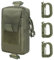 MUCHER Molle Tasche Klein Taktische EDC Gürtel Handytasche Multifunktionale Schultergurt Taschen Rucksack Zusatztaschen Organizer mit 3 Haken für Outdoor Wandern Jagdcamping Training (Armeegrün)