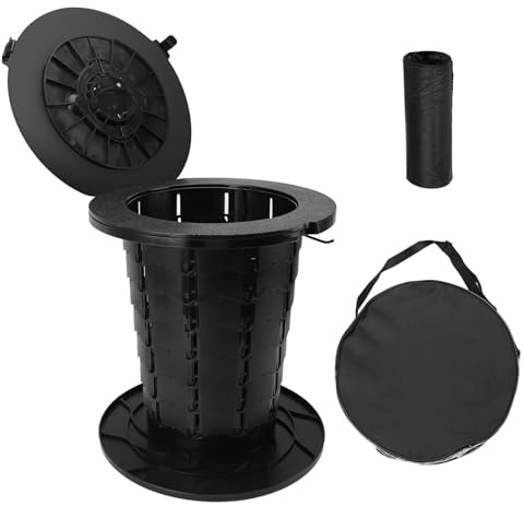 Ejoyous WC da Campeggio Pieghevole, Toilette Portatile Regolabile in Altezza, WC Mobile a Secco per Barca, Viaggi in Macchina, Spiaggia, Adatto per Adulti e Bambini