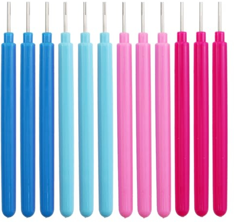 Caishun 12PCS Paper Quilting Tool 105mm Derivative Paper Roller Curling Pen Paper Drill Pen for DIY Crafts Rolled Paper Card Making Tool Paper Pen Instruction Greeting Card Making