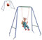 Outsunny Altalena da Giardino per Bambini, Altalena 2 in 1 per Neonati e Bambini da 6 Mesi a 8 Anni, Gioco da Esterno, Seggiolino con Cintura di Sicurezza, Multicolore