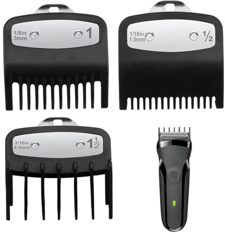 Peine Maquina Cortar Pelo,3 Pzs Peine Límite para Cortapelos,Recortadores De Peine Guía,Cubierta Protectora Cortadora,Peine de Peluqueria Profesional Compatibles con Maquinillas Wahl