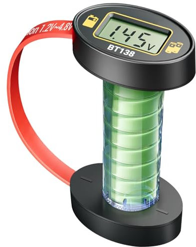 Battery Tester for Household Batteries, Magnetic Battery Meter Checker Analyzer, MultiSize Battery Checker, Portable Battery Testers for All Types of Batteries