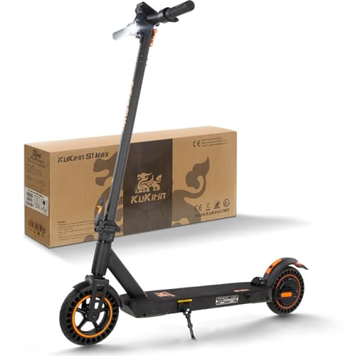 Elektro Scooter für Erwachsene, 39 km Reichweite, Klappbarer E-Roller, 8 Zoll Luftloser Honigwabenreifen Elektro Scooter, 100 kg Belastbarkeit, Kukirin S1 Max