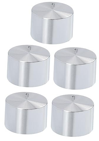 UKCOCO 5stücke Aluminiumlegierung Gasherd Drehknopf Ersatz Brennersteuerung Knöpfe Kompatibel Für Vielfältige Gasherde Präzise Passform Originalgetreues Design Robust Langlebig