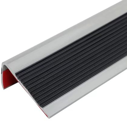 Perfil de Esquina de PVC 6x3 cm - Borde Antideslizante Autoadhesivo para Escaleras en Forma de L - Tiras de Seguridad para Peldaños de Madera y Cerámica - Protección para Bordes de Escaleras