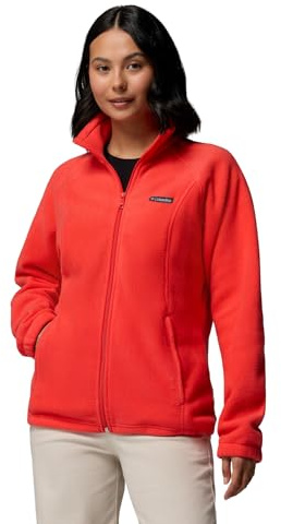 Columbia Women's Benton Springs Full Zip Fleece Jacket, Poppy Red, Large