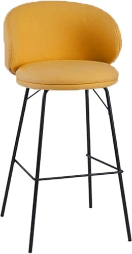 YZYSHA Barhocker, Feste Höhe, Kücheninselstuhl, Barhocker, hoch gepolstert, mit Rückenlehne und Fußütze, Bauernstühle (A, 75 cm)
