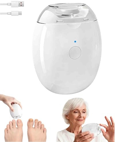 Universal Automatic Fingernail Grinder,LED Light & 3-Speed Quiet Electric Nail Grinde,Nails Grinder for Thick Toenails,Nails Trimmers for Adults,360° Smooth,Even Filing with No Manual Pressure (1Pcs)