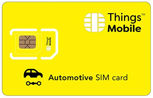 Carte SIM pour Tracker/Traceur GPS DE VÉHICULE - Things Mobile - avec Couverture Mondiale et réseau Multi-opérateur GSM/2G/3G/4G, sans coûts Fixes. 120€ de crédit Inclus