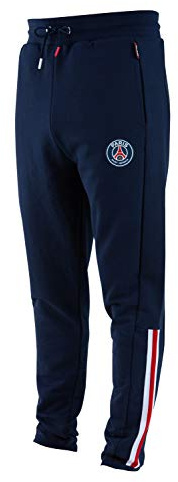 PARIS SAINT GERMAIN PSG Fleecebyxor - officiell samling för män storlek Blå/Vit XL