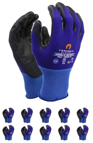 MCR Safety Contour Air/Premium Assembly Gloves/Size 10, 10 Pairs/Blue/Highest Quality/Assembly Gloves/Made in the USA/Work Gloves