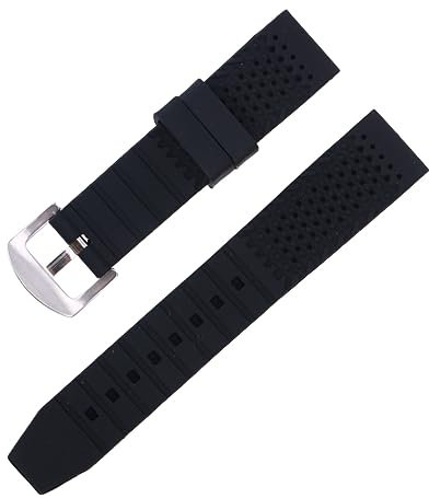 Holibanna Bracelet De Montre Silicone Noir Étanche Et Respirant Pour Sport Activités Extérieures