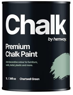 Hemway - Premium Chalk Paint - Chartwell Green 1 L | Chalky Matt Shabby Chic Finish For Interior Furniture & Walls | Quick Dry & 1 Coat