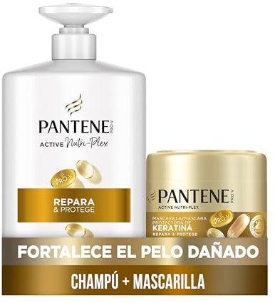 Pantene Pro-V Repara Y Protege Champú 1 L Con Dispensador, Mascarilla Protectora De Keratina 500ml, Pelo Seco Y Dañado