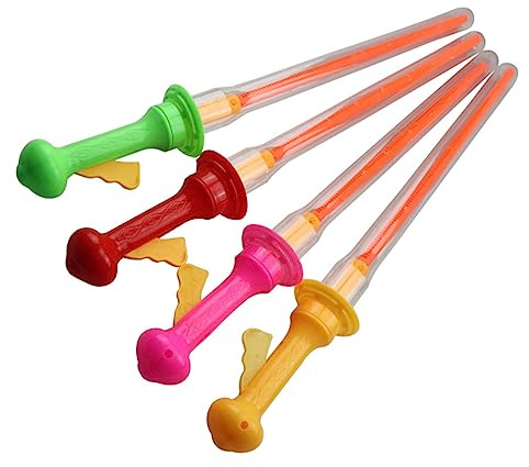 Didiseaon 4pezzi Bacchettper Bolle Di Sapone Giochi Esterni Per Ragazzo Ragazza Stick Per Bolle Giganti Senza Liquido Colore Casuale Divertimento Sicuro Per Feste e Attività All Aperto