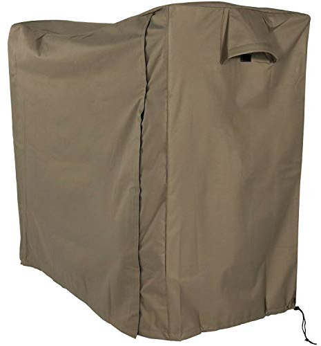 Sunnydaze 4-Foot Firewood Log Rack Cover - Weather-Resistant Outdoor Heavy-Duty Polyester with PVC Backing - Khaki