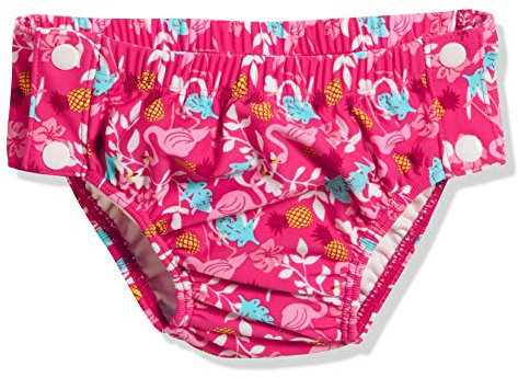 Playshoes UV-Schutz Windelhose Unisex Kinder Badehose Schwimmhose Badebekleidung, Flamingo zum Knöpfen, 74/80