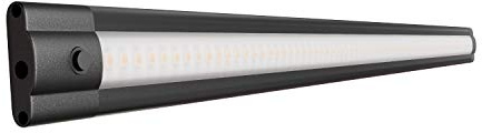 ledscom.de Luce LED sottopensile SIRIS nero opaco, bianco, 4100 K, piatto, 50 cm, 655 lm, 6,9 W, 24V DC, interruttore, sistema ATOM a innesto, IP20, adattatore di rete necessario (non incluso)