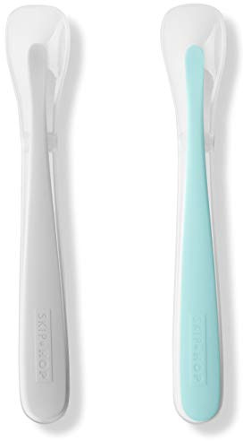Skip Hop 2 Pack Easy Feed Spoons Grey and Soft Teal