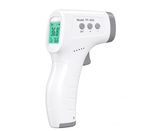Non Contact Infrared Forehead Thermometer for Adults & Kids - Digital Baby Thermometer for Fever with Instant 1 Second Reading- Fast Accurate Contactless Temperature Gun with Fever Alarm, LCD Display