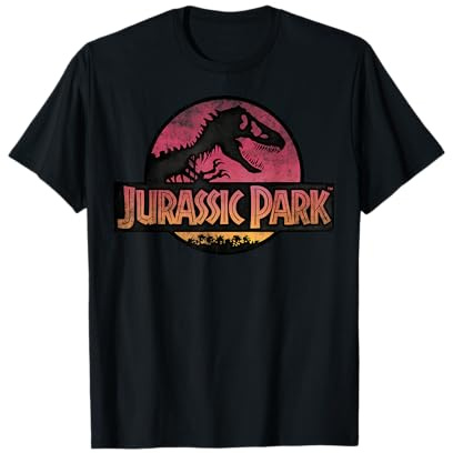 Jurassic Park Turquoise Safari Circle Logo Maglietta