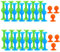 Anyinkai 30PCS Juego de Dardos Pop Ventosa, Juego de Dardos de Ventosa de Silicona,Sticky Wall Toys Set,Sucker Dardos Toys,Suckers Toy,Pop Darts Toys Game,Material Seguro, Reutilizable