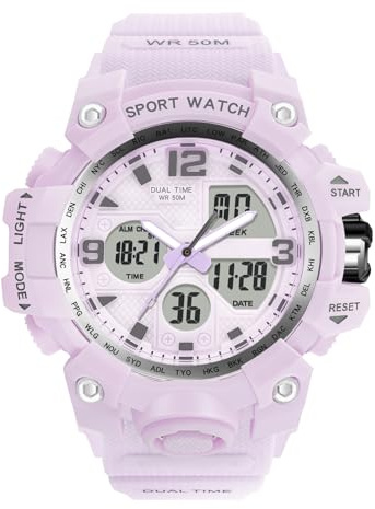 RORIOS Digital Relojes para Mujer Deportivo Moda Relojes de Pulsera con Alarma Militares Impermeable Relojes Multifuncional Relojes para Mujer