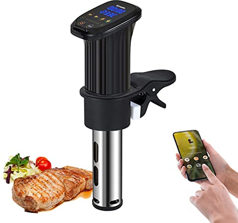 THREMA Máquina Sous Vide ESTÁNDAR de 1200 W, Cocina Sous Vide con Control de aplicación Wi-Fi, circulador de inmersión Ultra silencioso con Pantalla táctil LED, Temporizador Digital, para Cocina