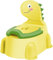 iZEL Kids Dinosaur Potty - Comfortable and Fun Toilet Training for Boys and Girls - Potty Chair with Lid and Back Support (1-6 Years) (Yellow)