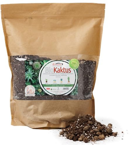 Ekagro Terreau Pour Cactus 5 L | Terreau Pour Succulentes Et Terreau Pour Aloe Vera | Terreau Pour Cactus Avec Turricules | Terreau Idéal Pour Le Rempotage | Répartition Naturelle Des Nutriments