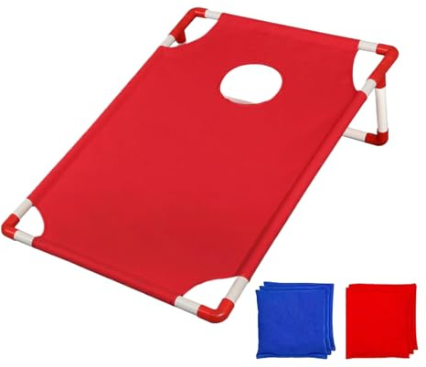 Jeu De Lancer De Sacs De Haricots - Set De Planches Cornhole Portable - Jeu Portable Gain De Place avec Sac De Rangement pour Jardin Camping Plage Intérieur Extérieur
