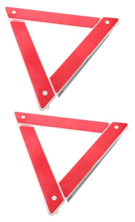 PAMINGONO 2 piezas Triángulos de Advertencia Plegables Reflectantes para Coche de Señal Estándar de Emergencia Portátil para Seguridad Vial y Averías